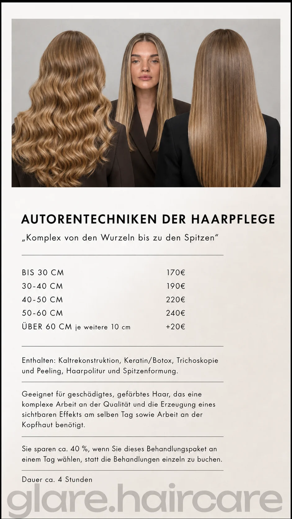 Autorentechniken der Haarpflege – Komplex von den Wurzeln bis zu den Spitzen