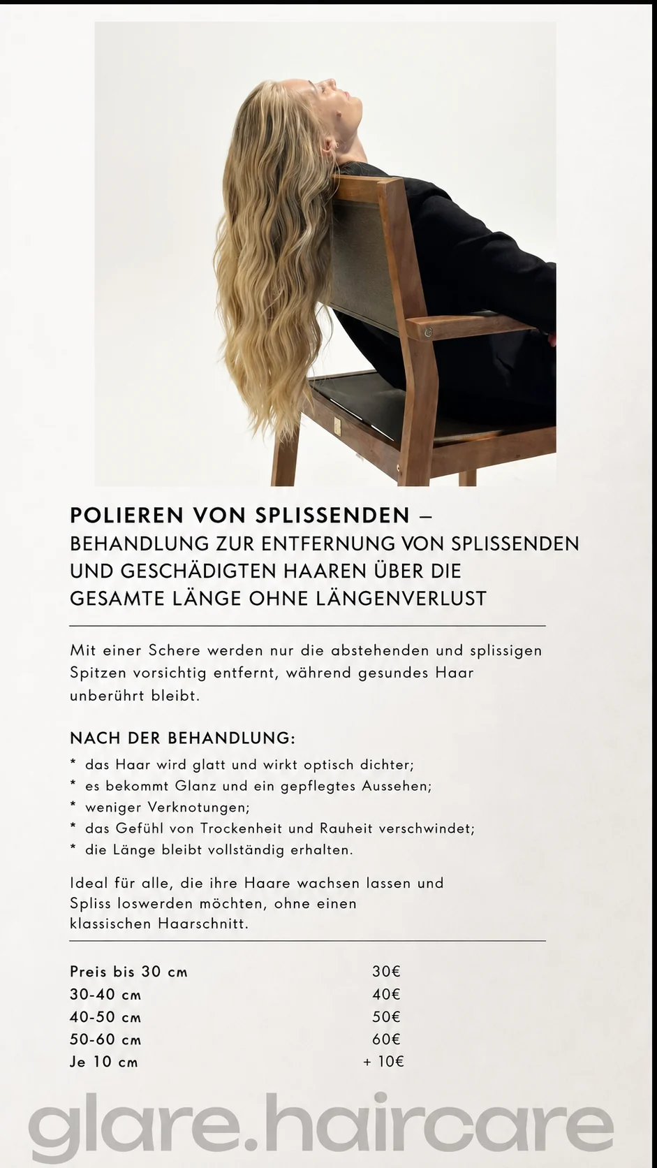 Polieren von Splissenden