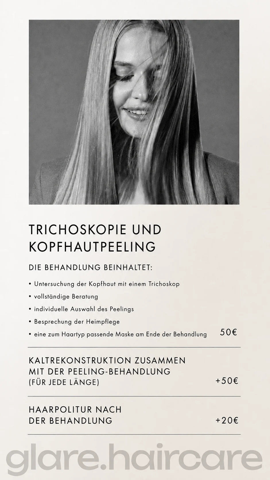 Trichoskopie und Kopfhautpeeling